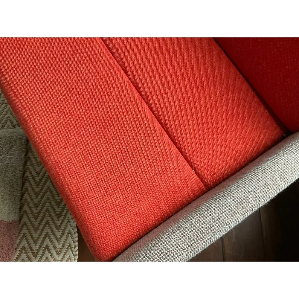 $3769 MCM Herman Miller + NaughtOne Hush Chair Orange Gray Chrome Swivel Chair